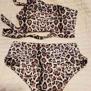 Leopard two piece bikini